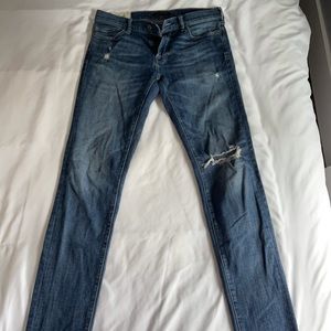 Abercrombie Frayed Stretch Skinny Jeans